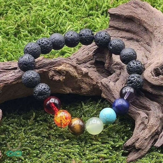 Pulsera 7 Chakras - Piedras de lava